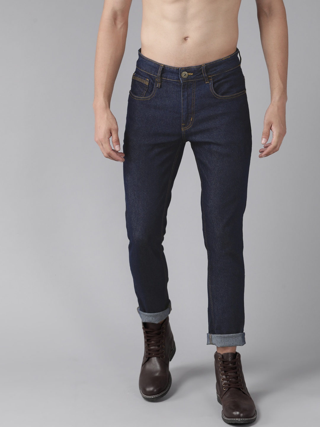 

Roadster Men Navy Blue Skinny Fit Stretchable Jeans
