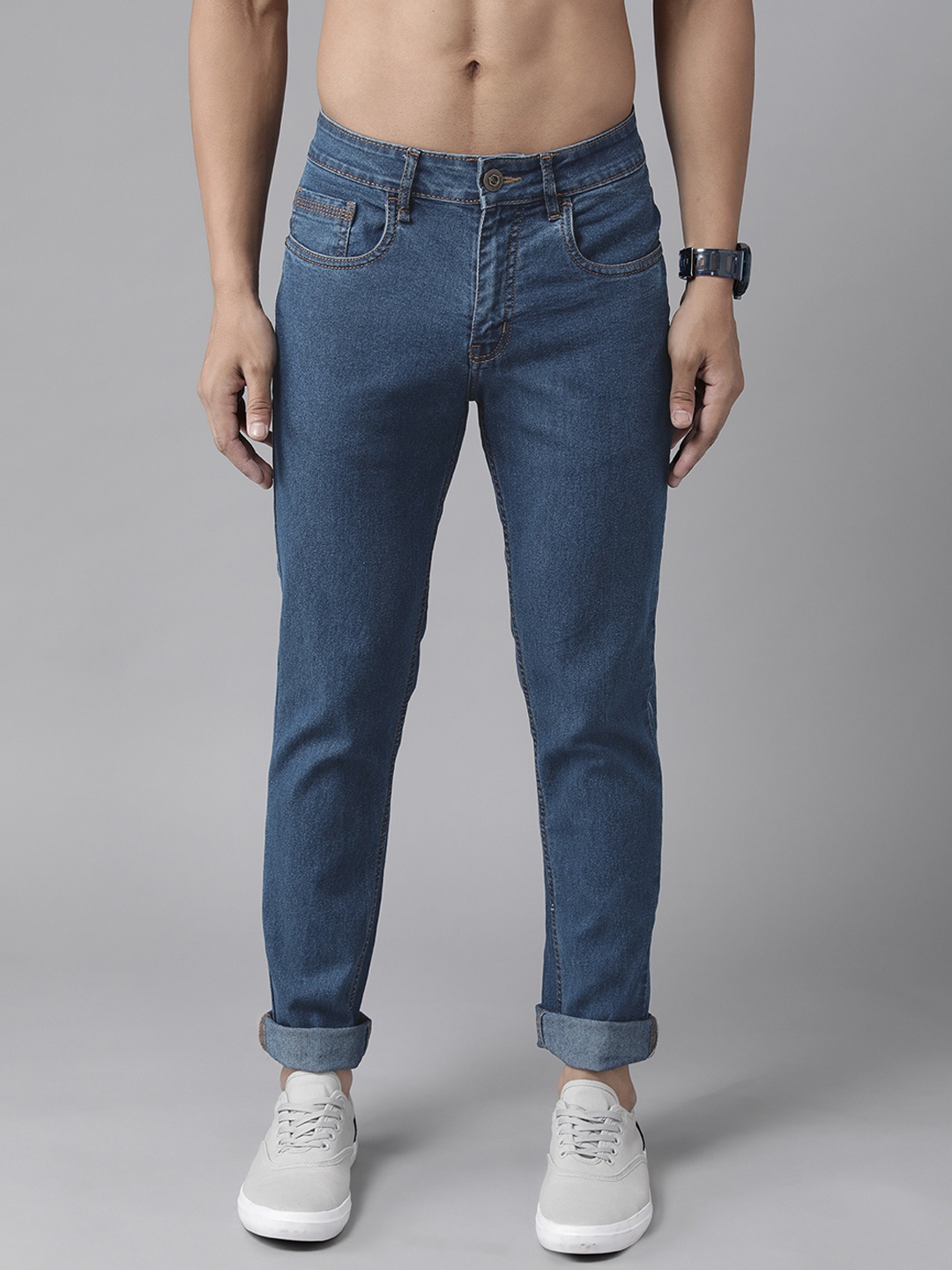 

Roadster Men Navy Blue Skinny Fit Stretchable Jeans