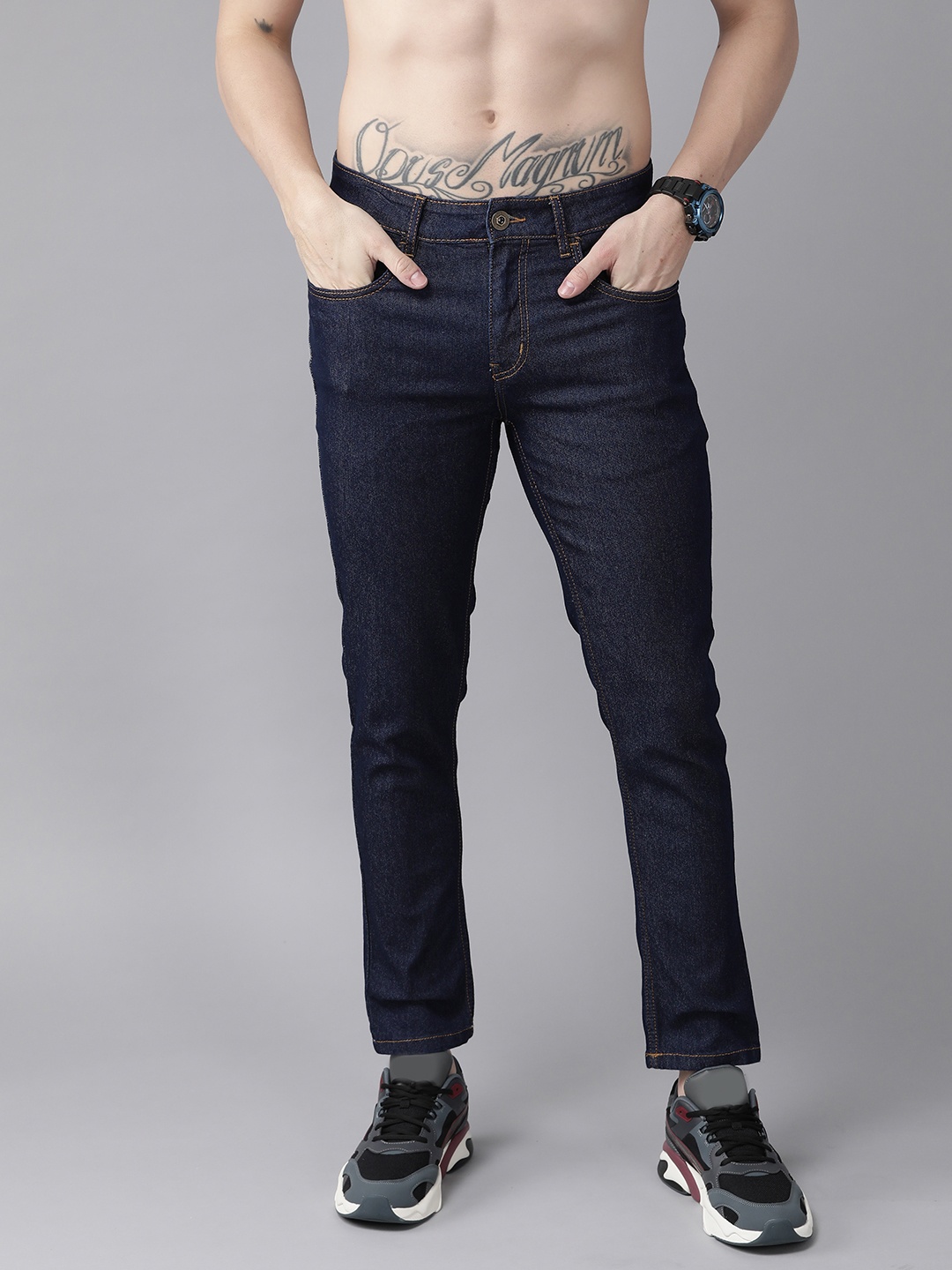 

Roadster Men Navy Blue Skinny Fit Stretchable Jeans