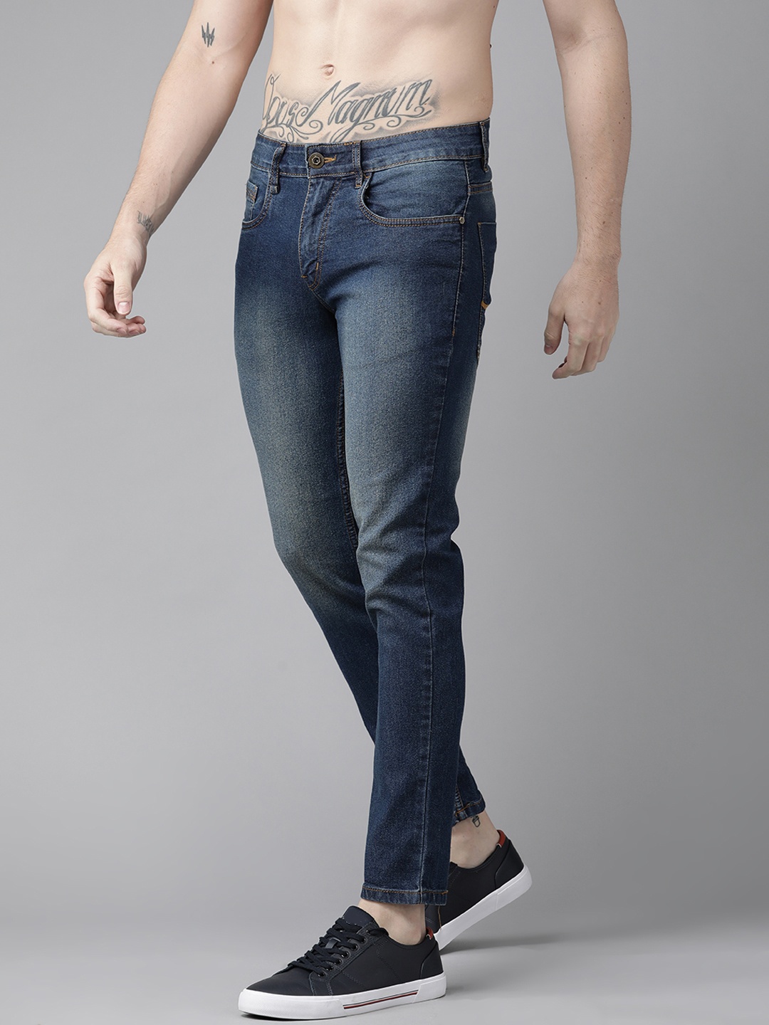 

Roadster Men Navy Blue Skinny Fit Light Fade Jeans