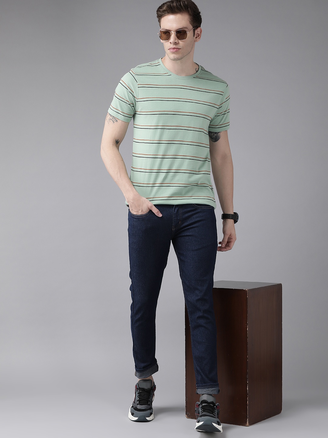 

Roadster Men Navy Blue Skinny Fit Stretchable Jeans