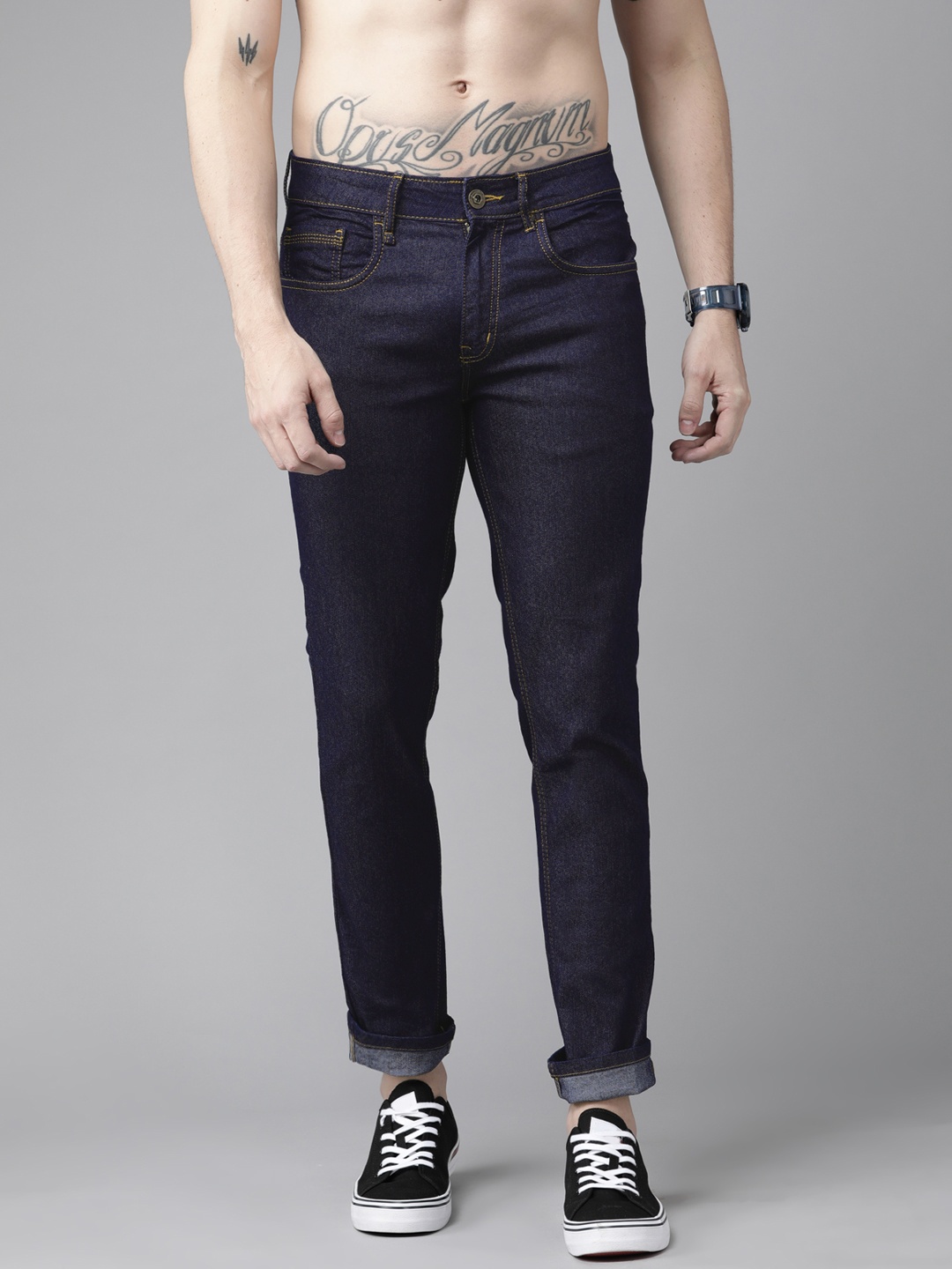 

Roadster Men Navy Blue Skinny Fit Stretchable Jeans