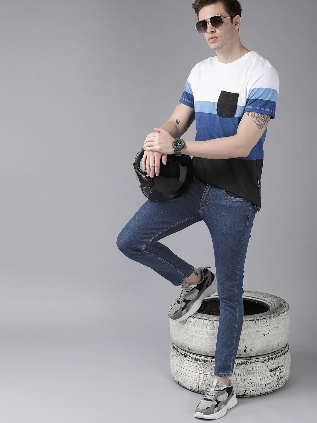 

Roadster Men Navy Blue Skinny Fit Stretchable Jeans