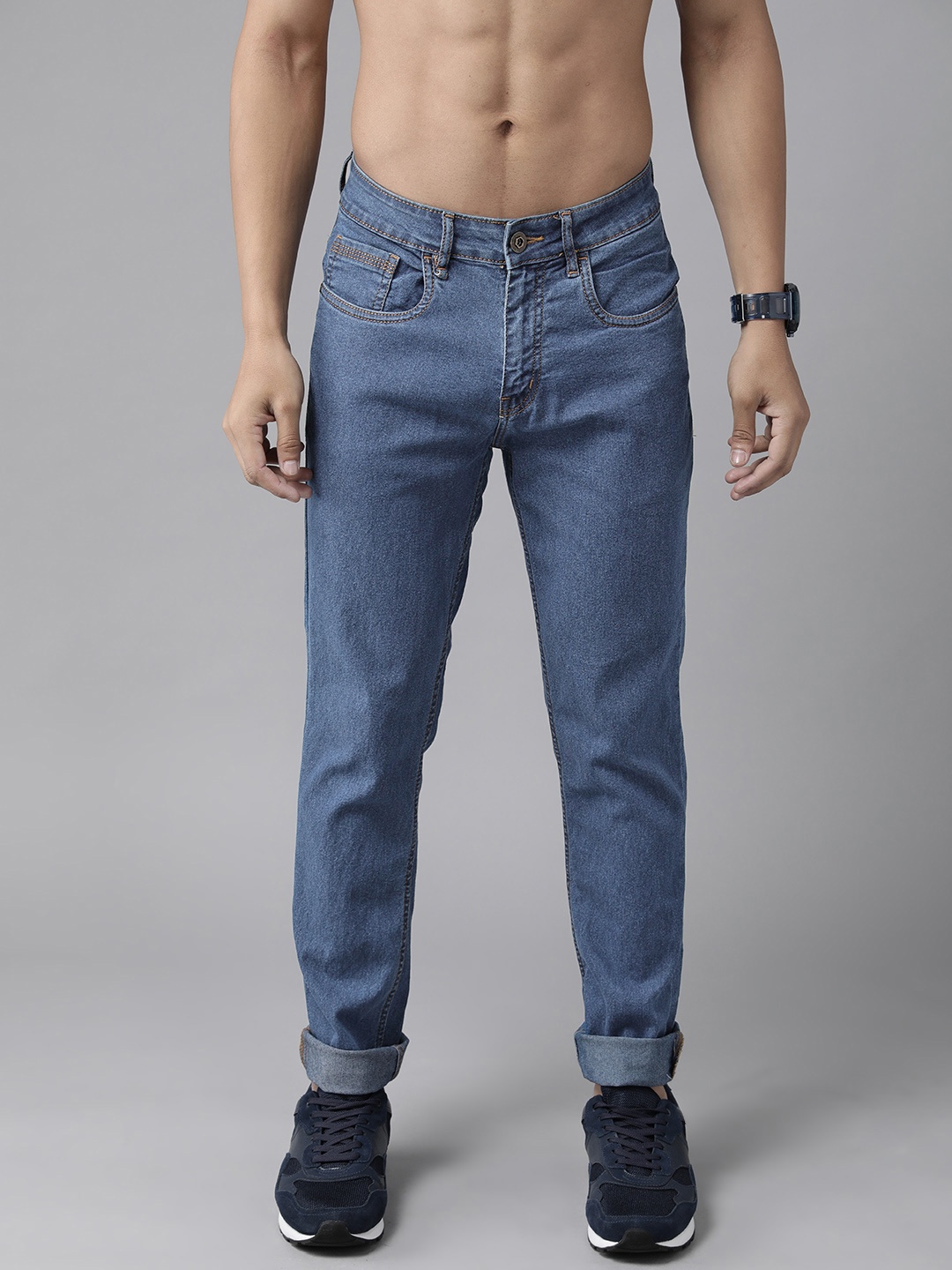 

Roadster Men Navy Blue Skinny Fit Stretchable Jeans