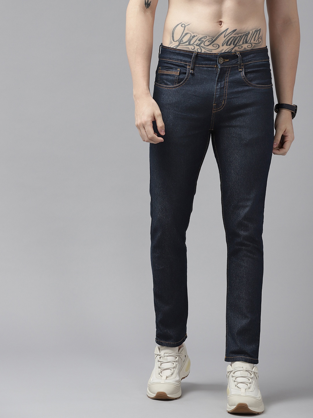 

Roadster Men Navy Blue Skinny Fit Stretchable Jeans