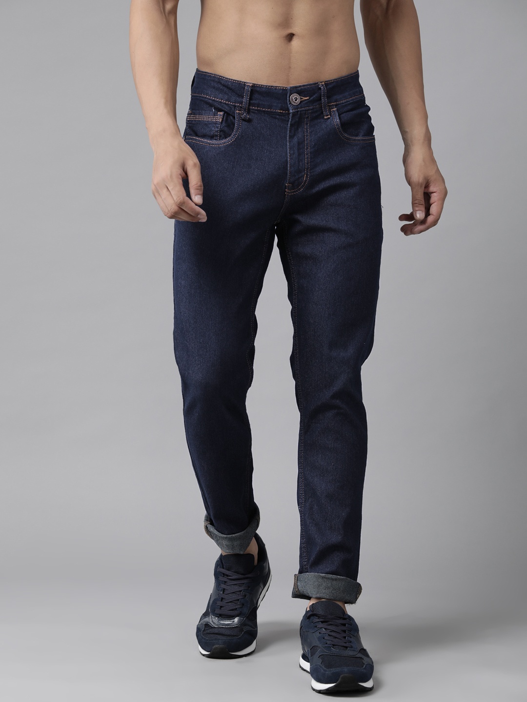 

Roadster Men Navy Blue Skinny Fit Stretchable Jeans