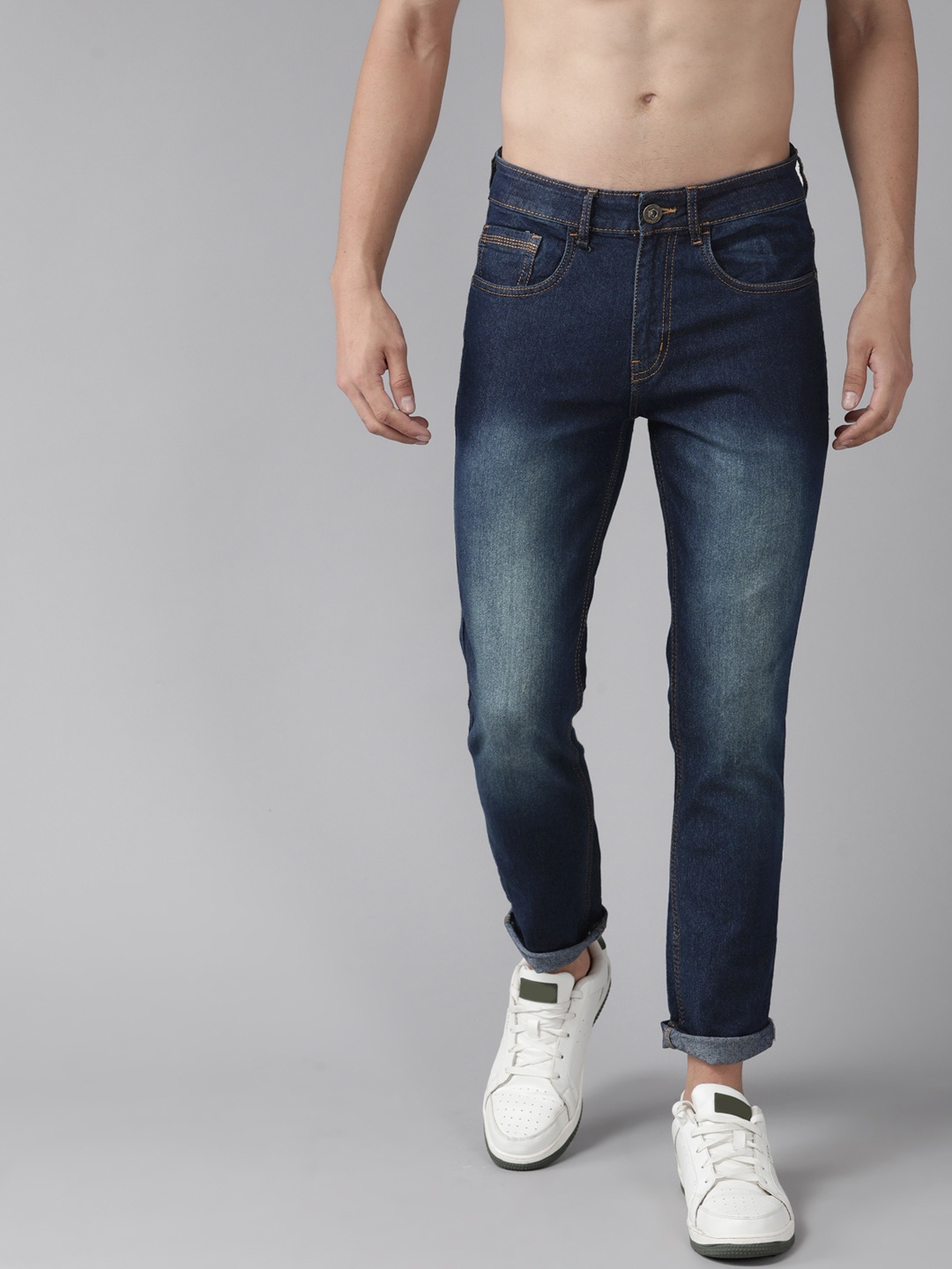 

Roadster Men Navy Blue Skinny Fit Light Fade Stretchable Jeans