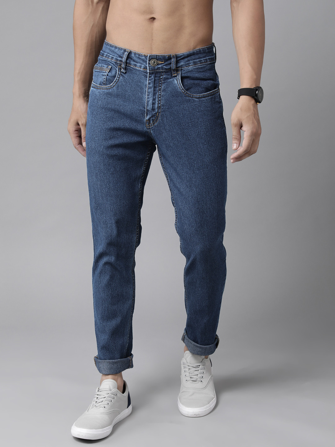 

Roadster Men Navy Blue Skinny Fit Stretchable Jeans