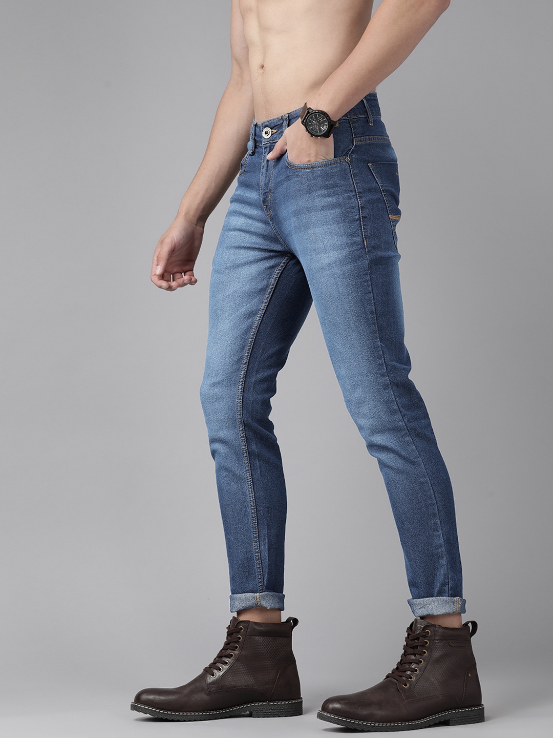 

Roadster Men Blue Skinny Fit Light Fade Stretchable Jeans