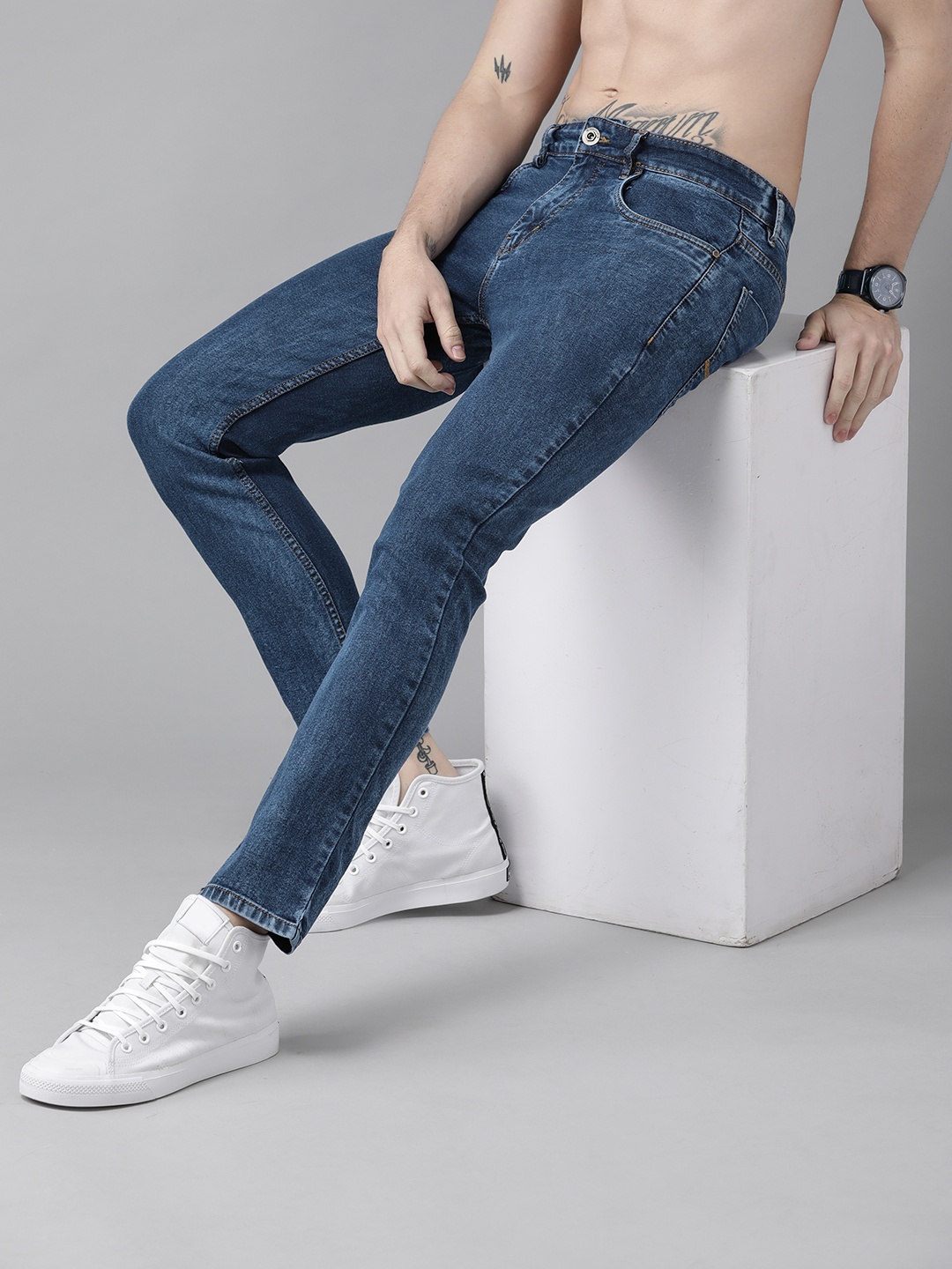 

Roadster Men Blue Skinny Fit Stretchable Jeans