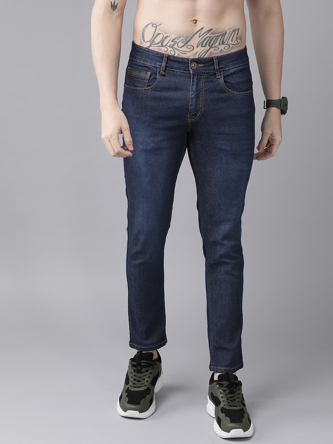 

Roadster Men Navy Blue Skinny Fit Light Fade Stretchable Jeans