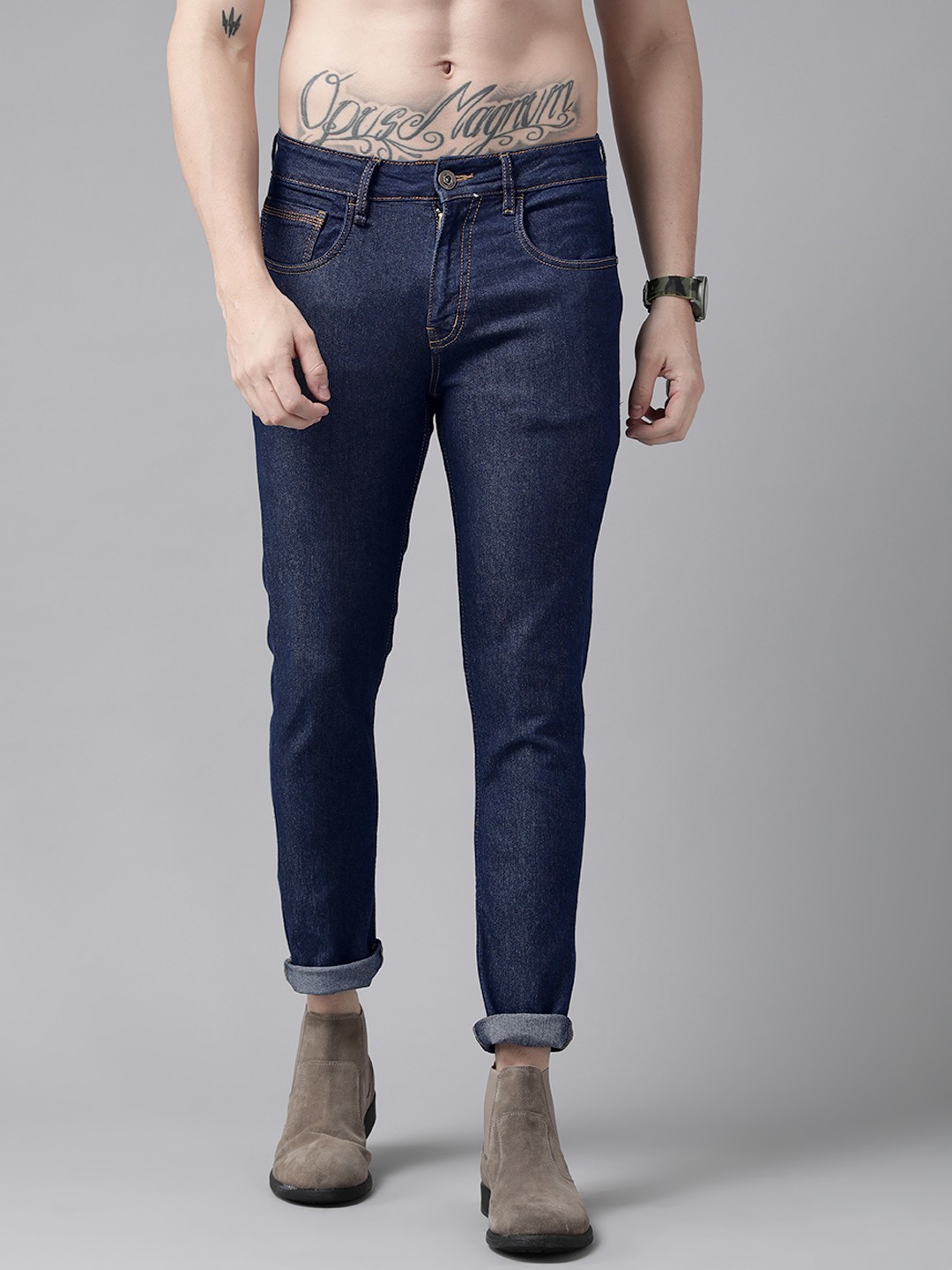 

Roadster Men Navy Blue Skinny Fit Stretchable Jeans