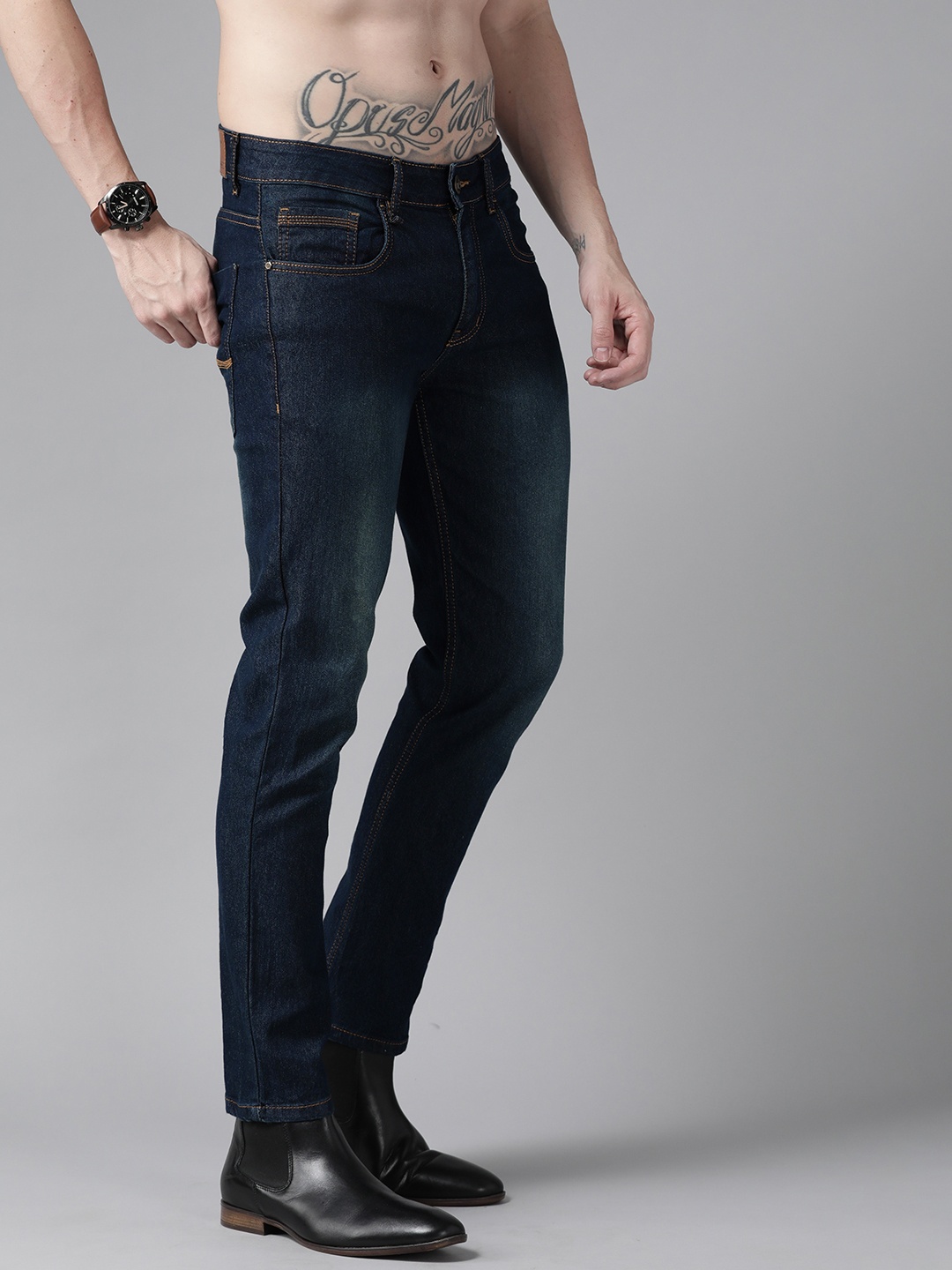 

Roadster Men Navy Blue Skinny Fit Stretchable Jeans