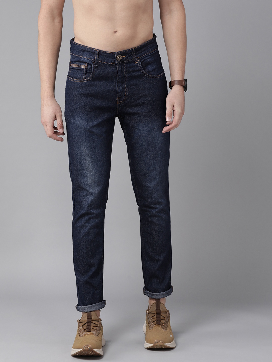 

Roadster Men Navy Blue Skinny Fit Light Fade Jeans