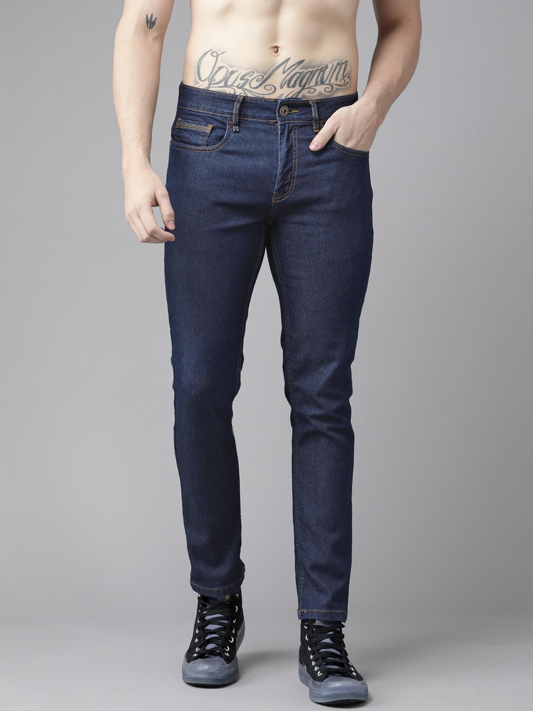 

Roadster Men Navy Blue Skinny Fit Stretchable Jeans