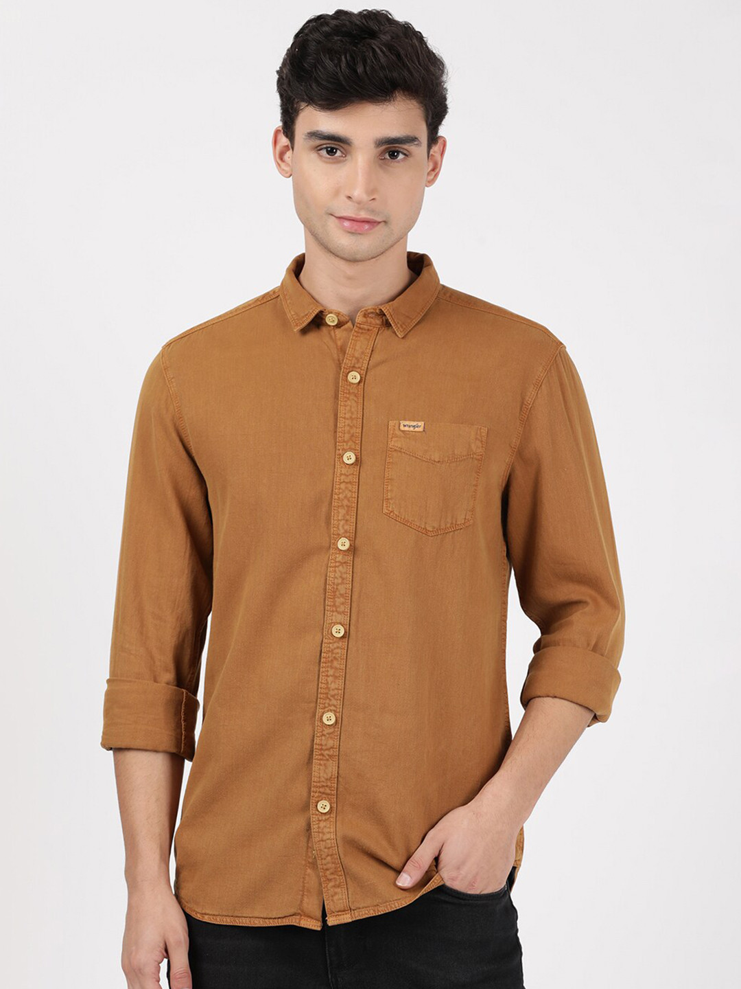 

Wrangler Men Brown Casual Shirt