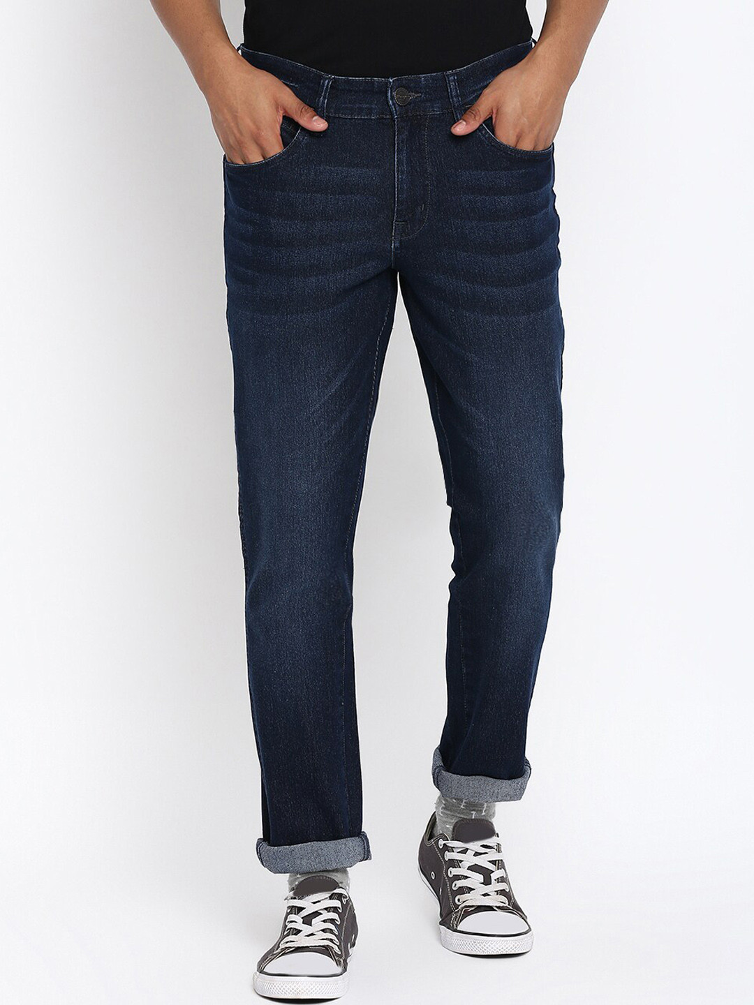 

Wrangler Men Blue Vegas Skinny Fit Low-Rise Light Fade Cotton Jeans