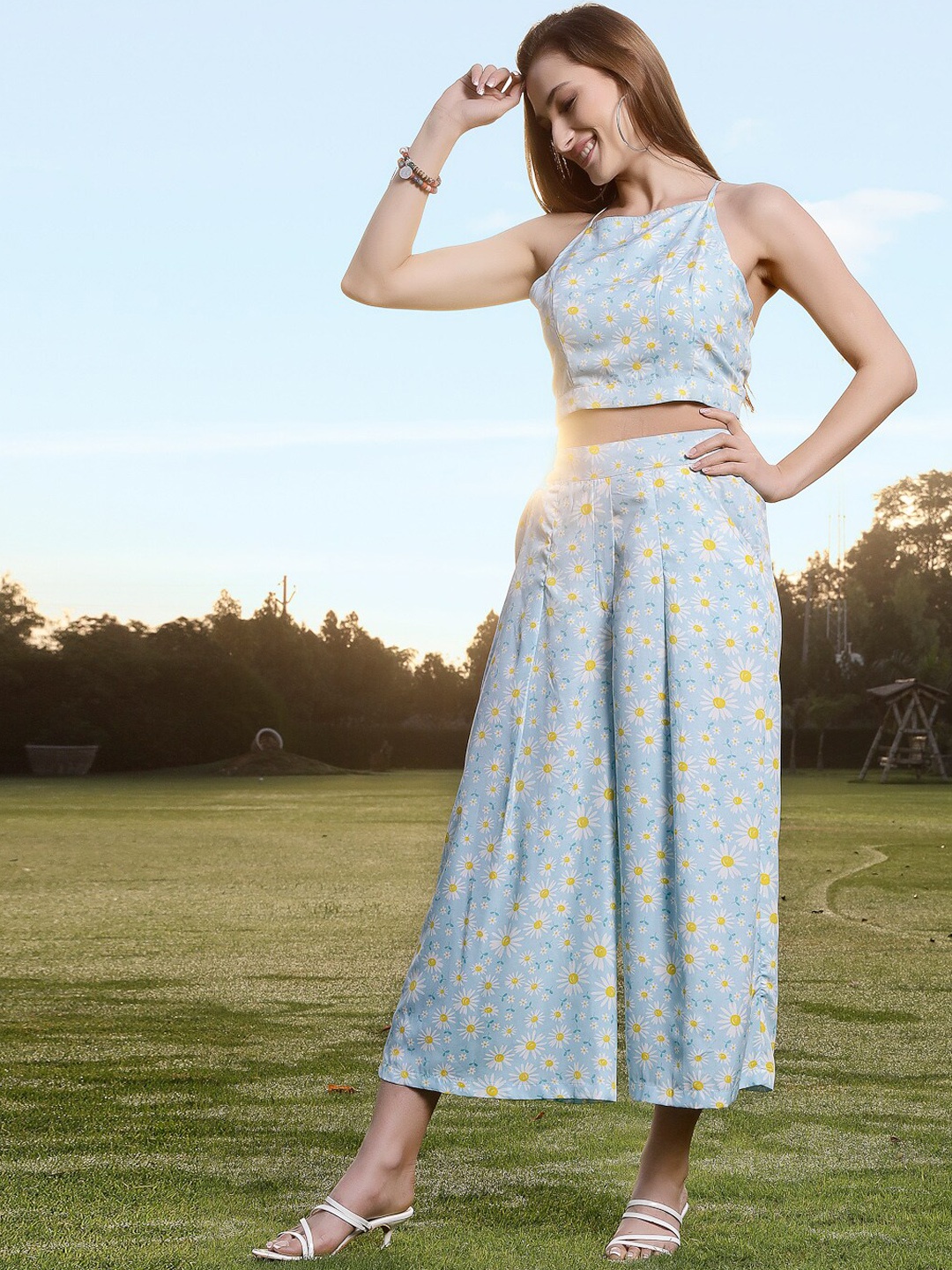 

Sera Women Blue Printed Co-ords Set