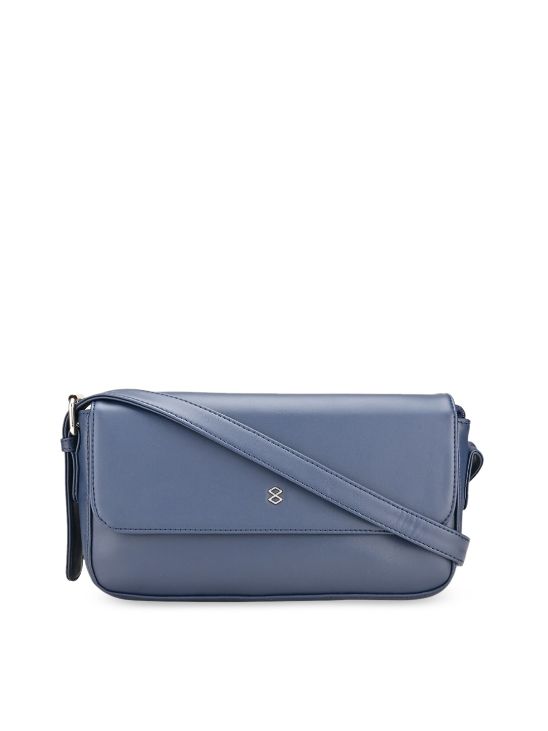 

HORRA Blue PU Structured Sling Bag with Tasselled
