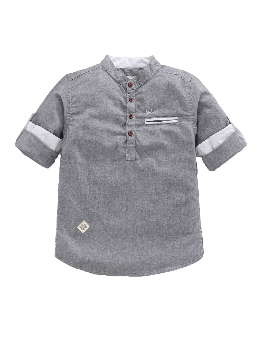 

TONYBOY Boys Grey Premium Casual Shirt