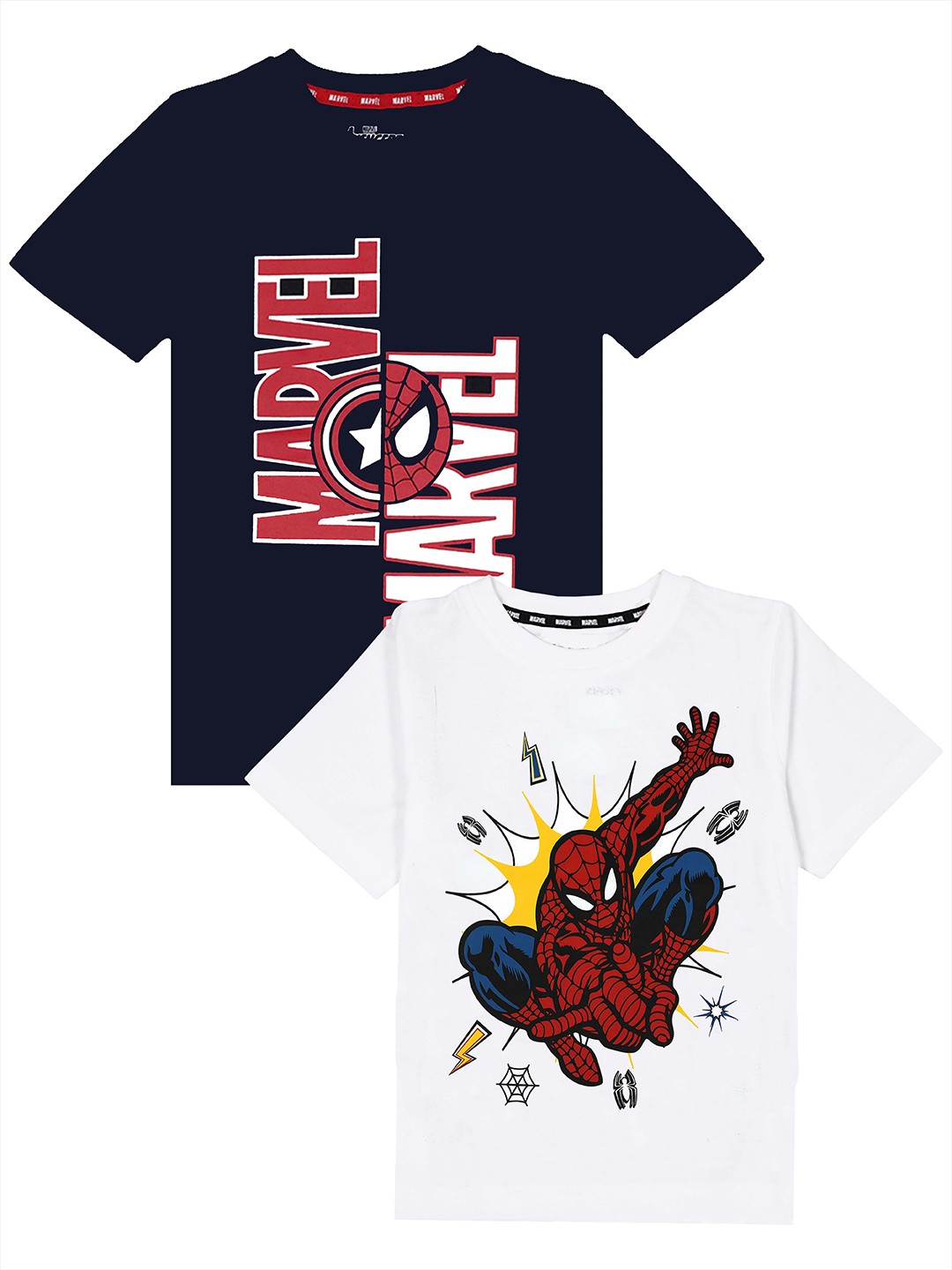 

KINSEY Boys Navy Blue 2 Marvel Spider-Man Printed T-shirt