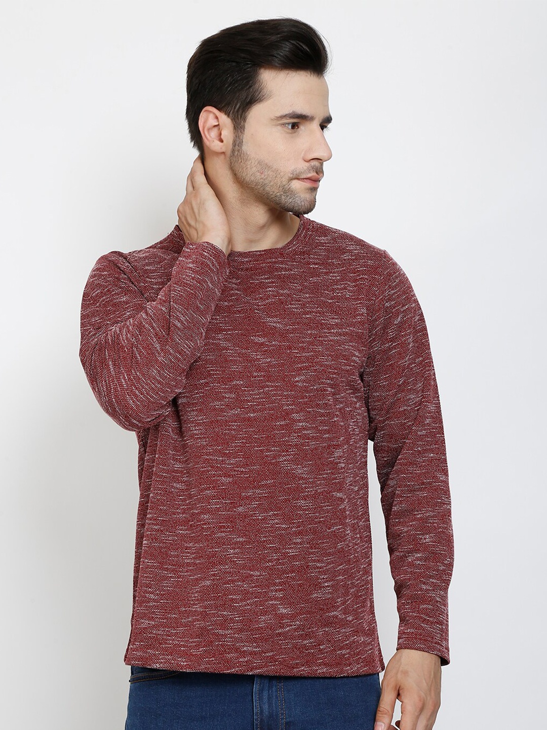 

SIAPA Men Maroon Outdoor T-shirt