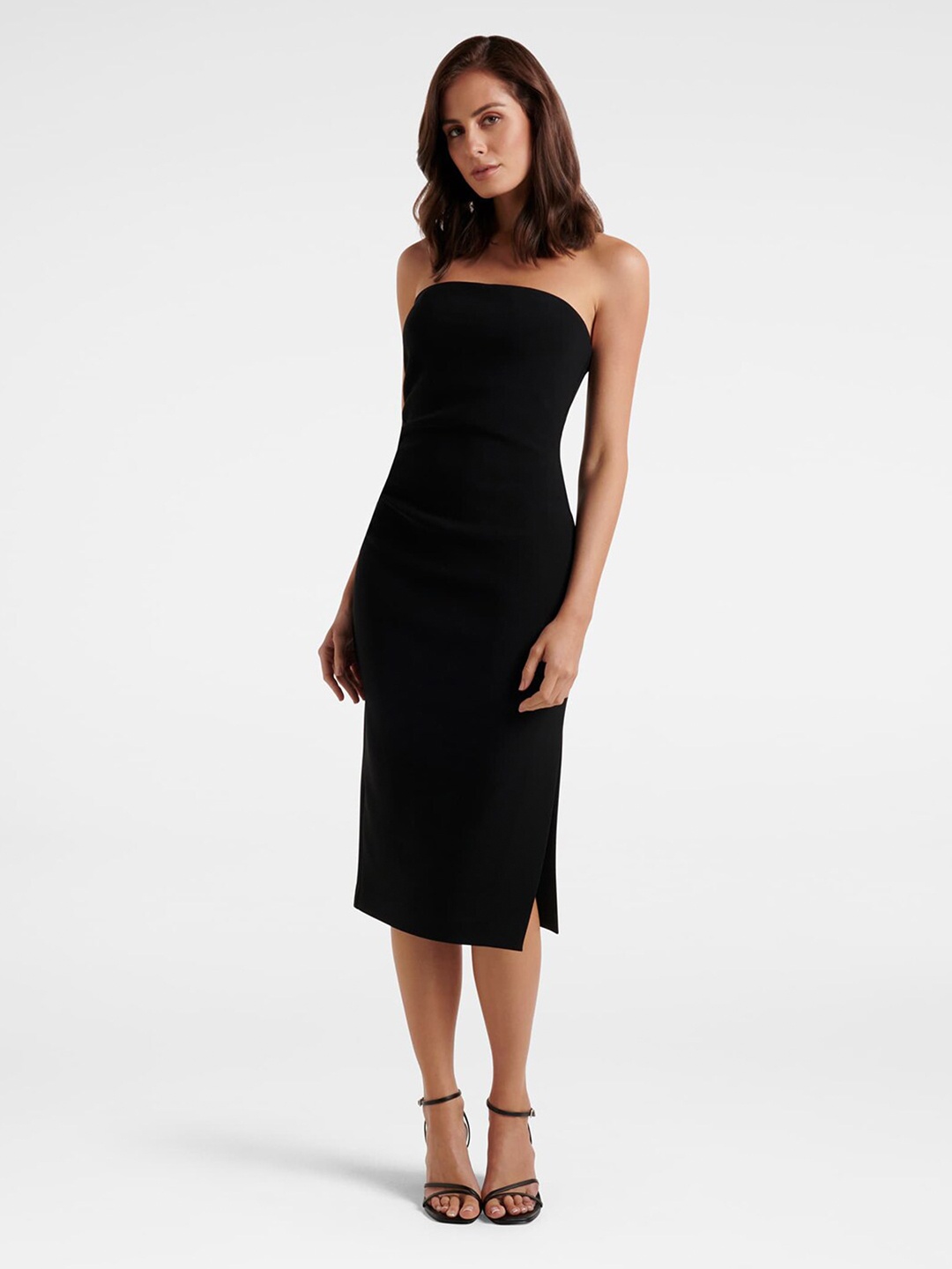 

Forever New Black Off-Shoulder Bodycon Midi Dress
