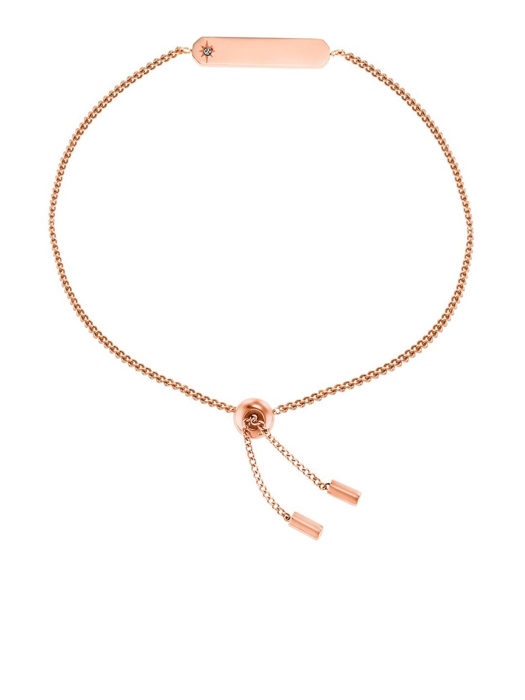 Fossil Women Rose Gold Rhodium-Plated Wraparound Bracelet