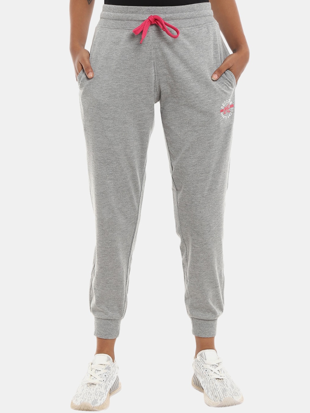 

V-Mart Women Grey Melange Solid Track Pants