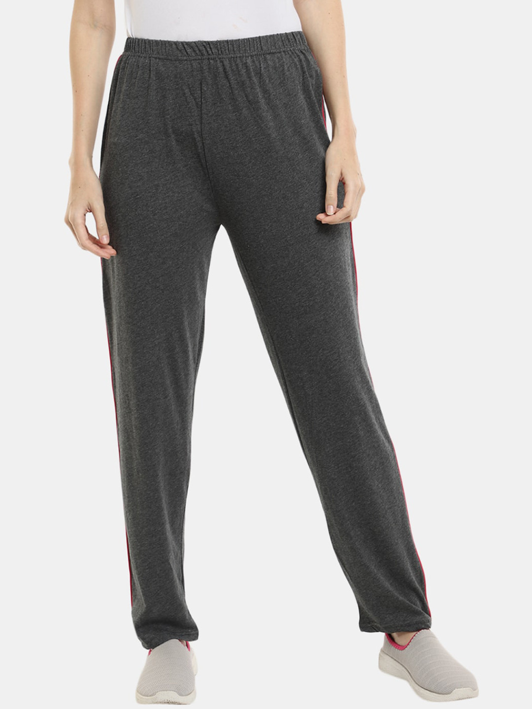 

V-Mart Women Charcoal-Grey Solid Track Pant