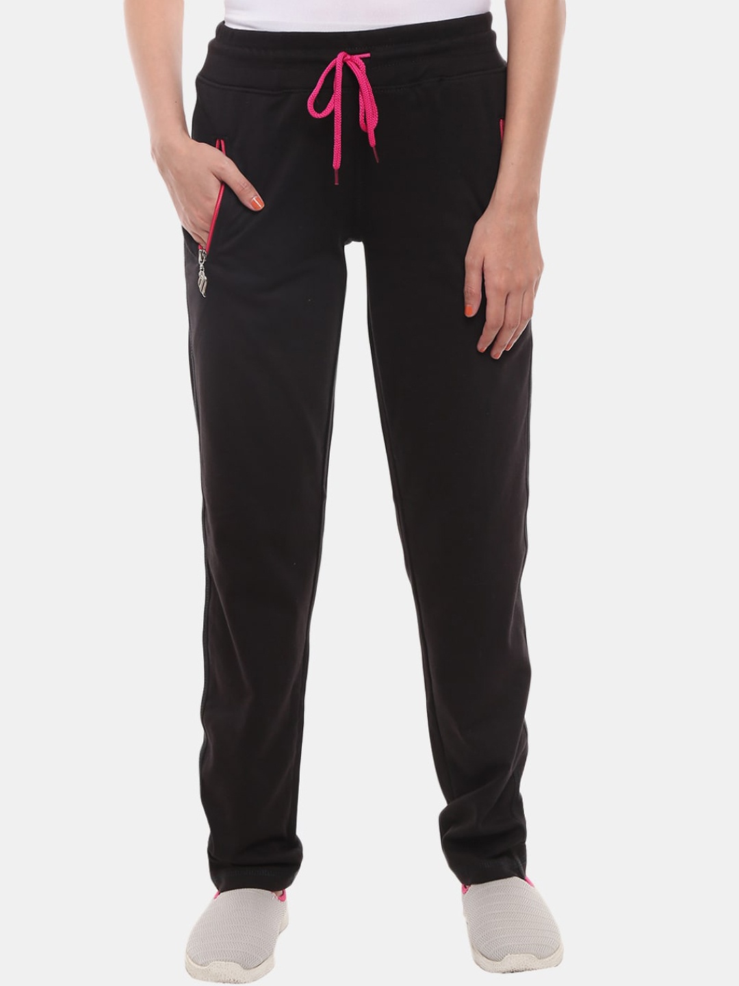 

V-Mart Women Navy Blue Solid Regular-Fit Track Pants