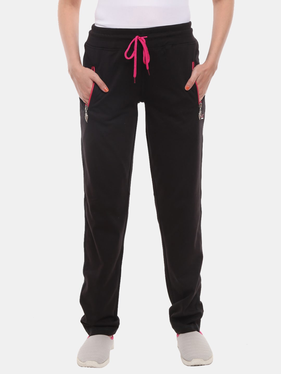 

V-Mart Women Black Solid Track Pant