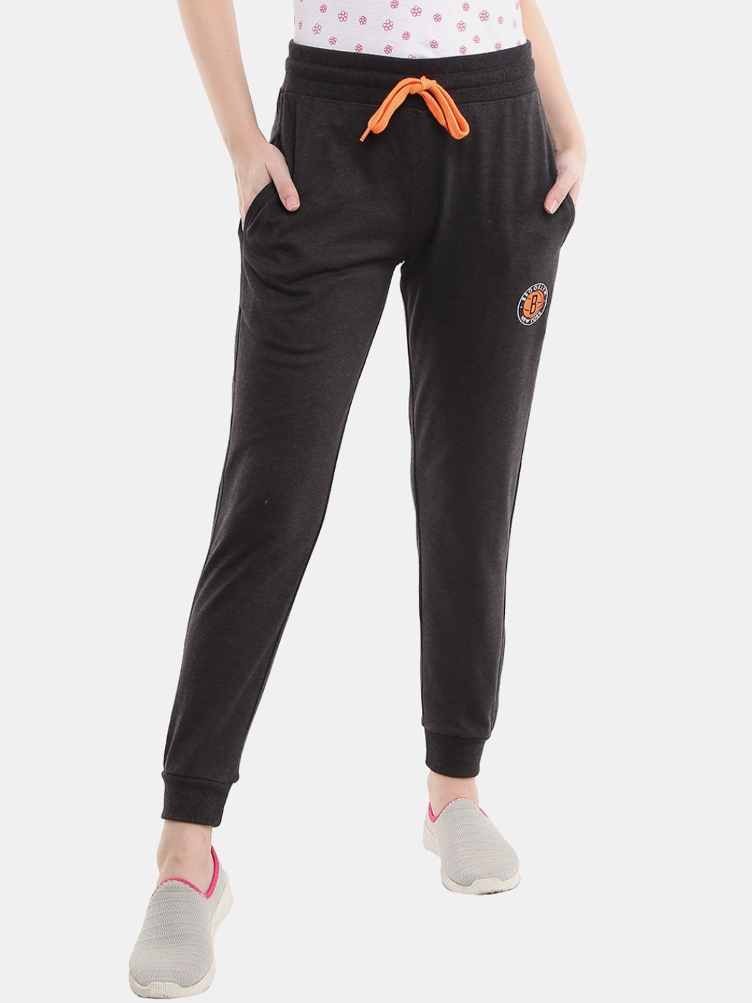 

V-Mart Women Charcoal-Black Solid Joggers