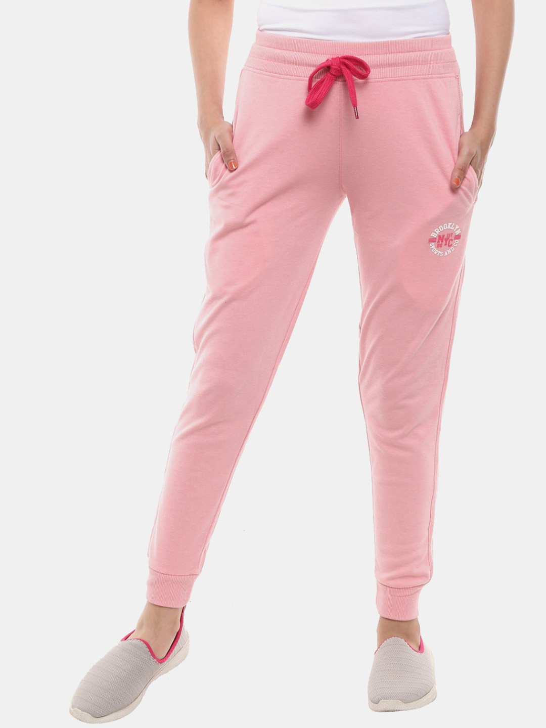 

V-Mart Women Light Pink Solid Joggers