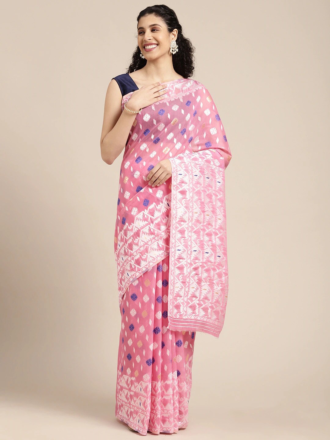 

KALINI Women Pink Sarees