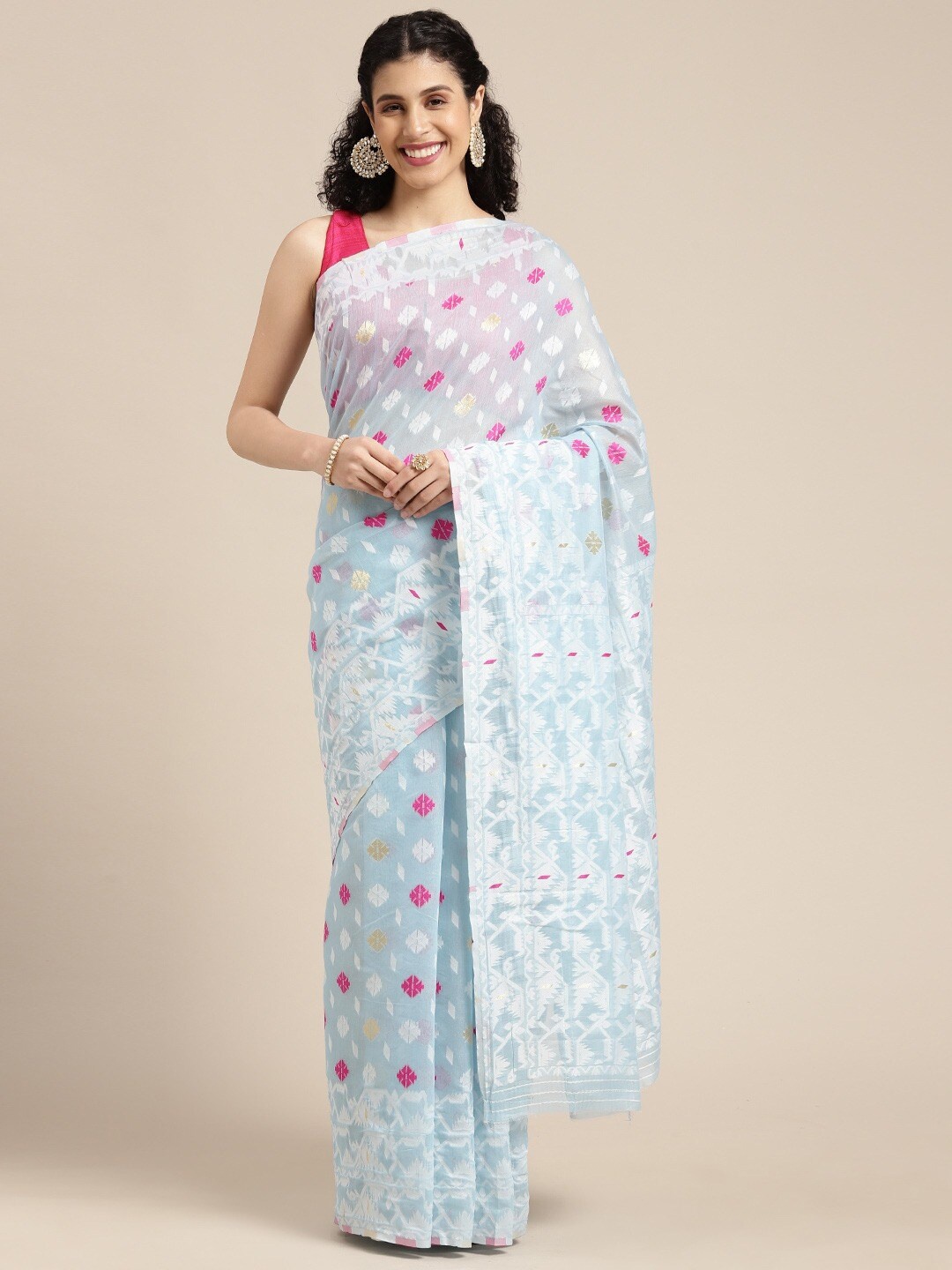 

KALINI Women Blue Sarees