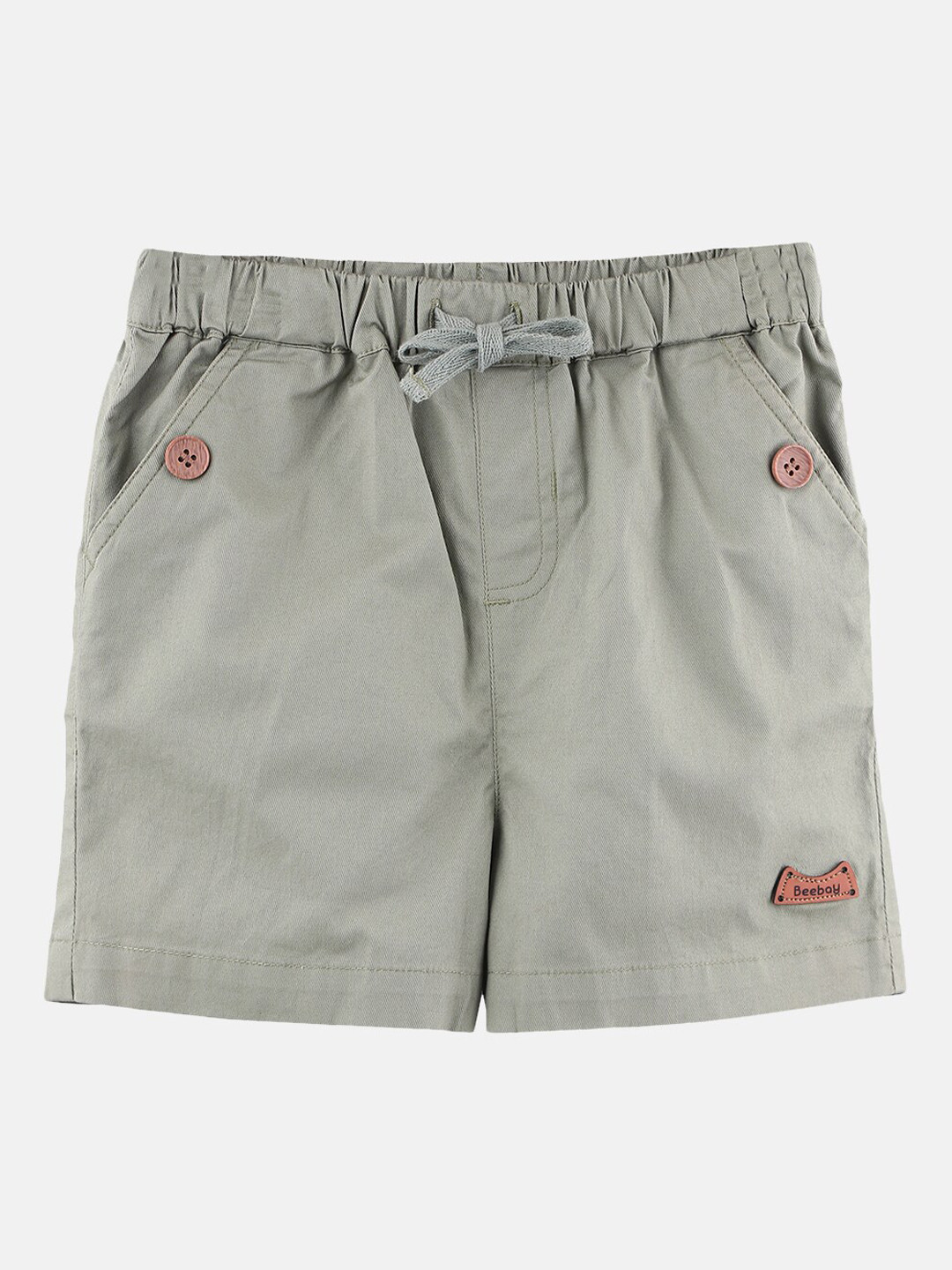 

Beebay Boys Olive Green Mid Rise Regular Shorts