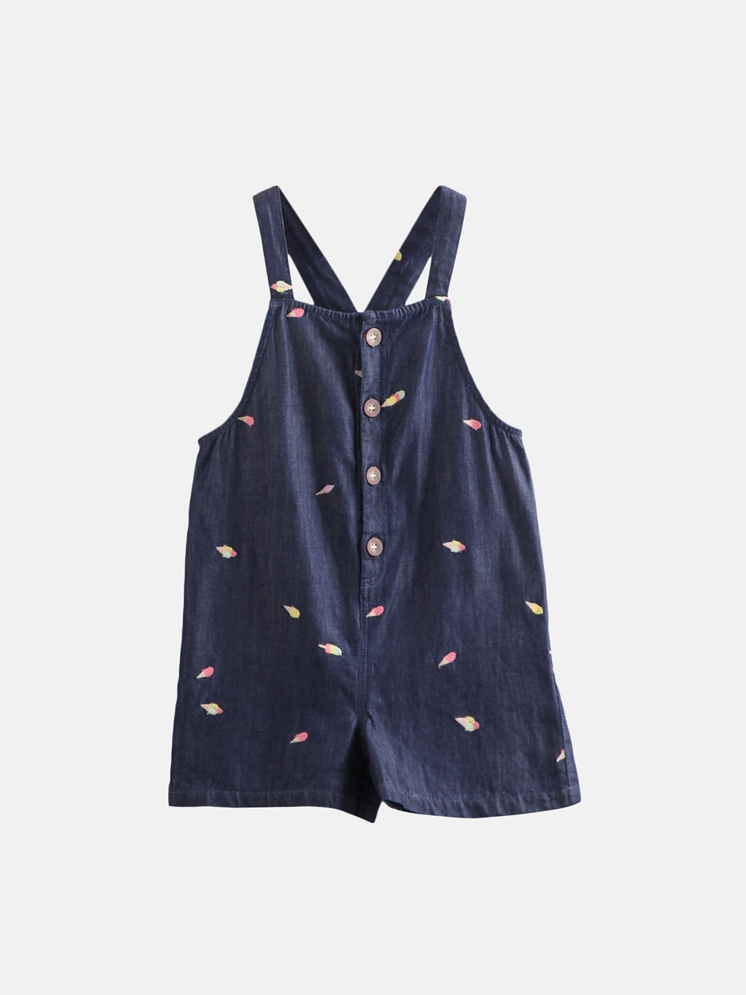 

Beebay Girls Blue Printed Dungarees