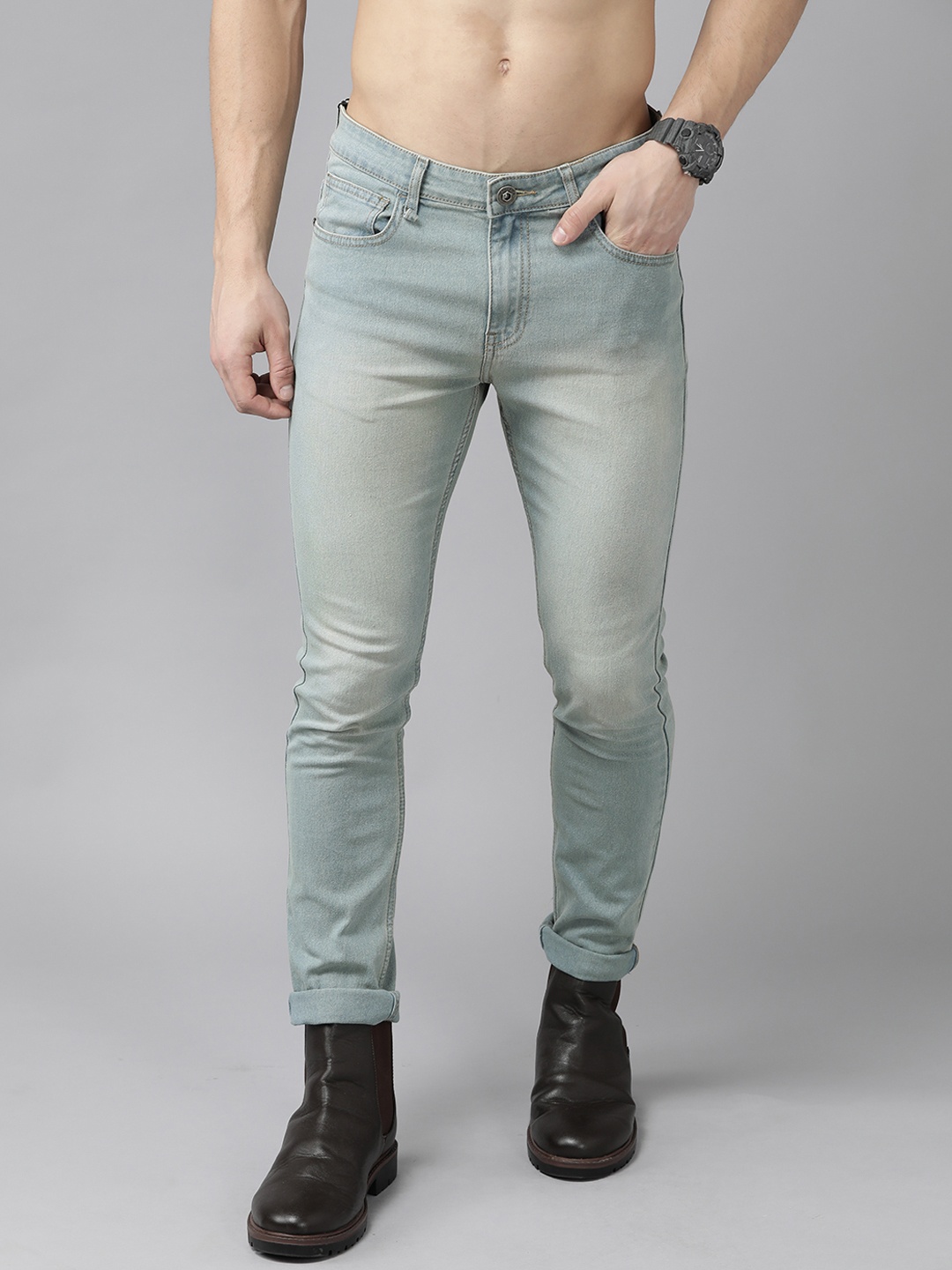 

Roadster Men Blue Skinny Fit Light Fade Stretchable Jeans