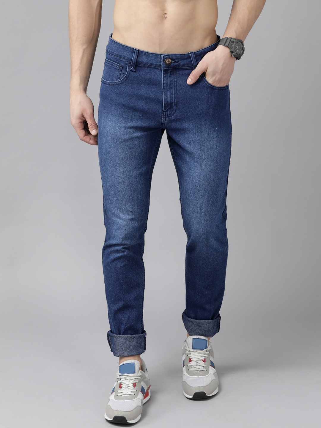 

Roadster Men Blue Slim Tapered Fit Light Fade Stretchable Jeans