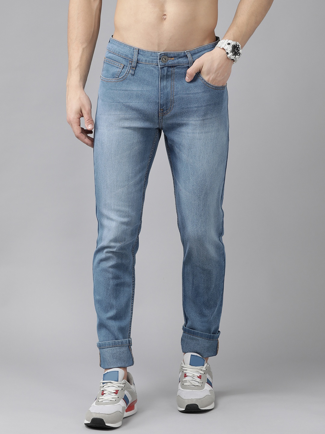 

Roadster Men Blue Slim Tapered Fit Light Fade Stretchable Jeans