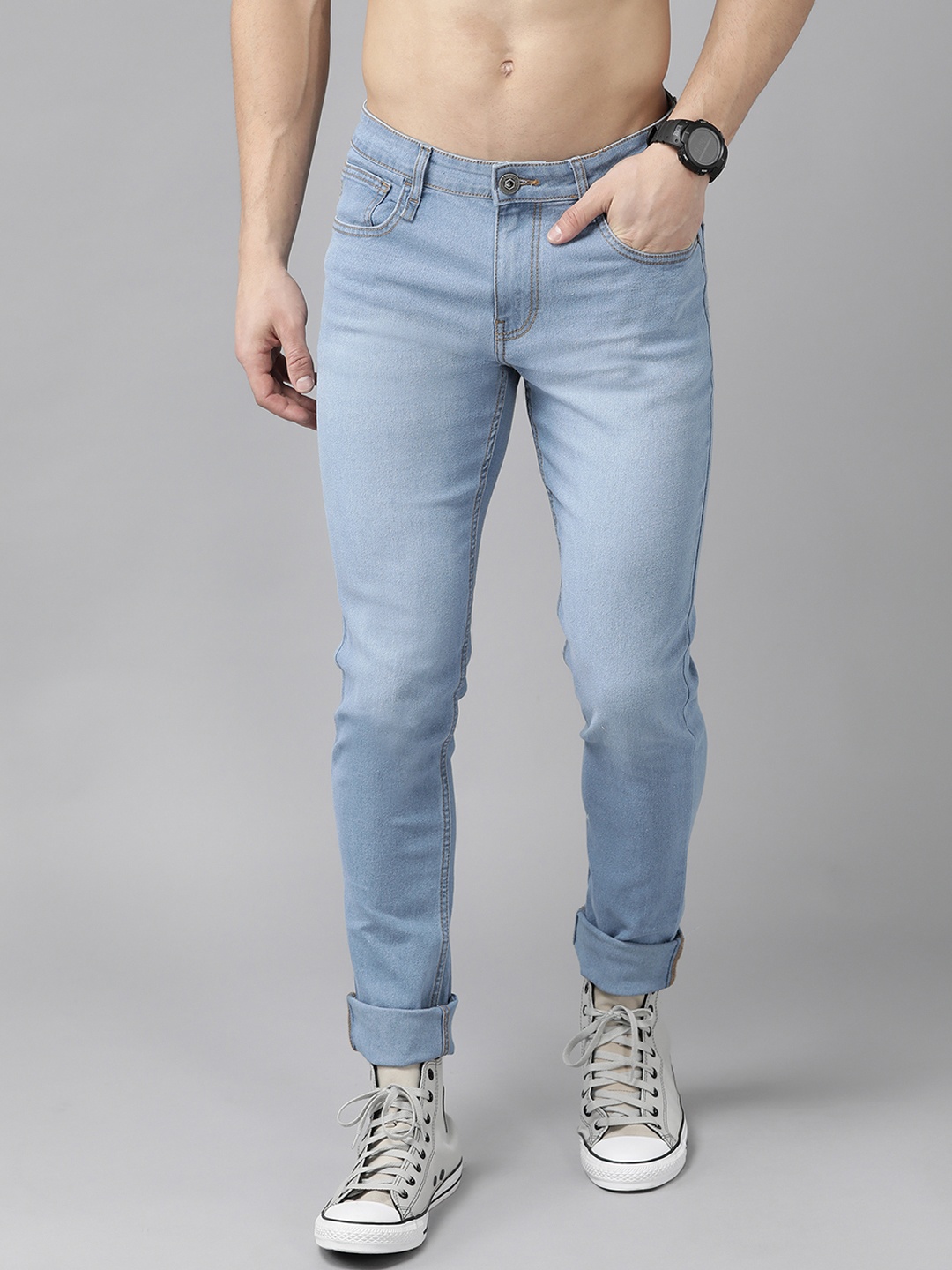 

Roadster Men Blue Slim Tapered Fit Light Fade Stretchable Jeans
