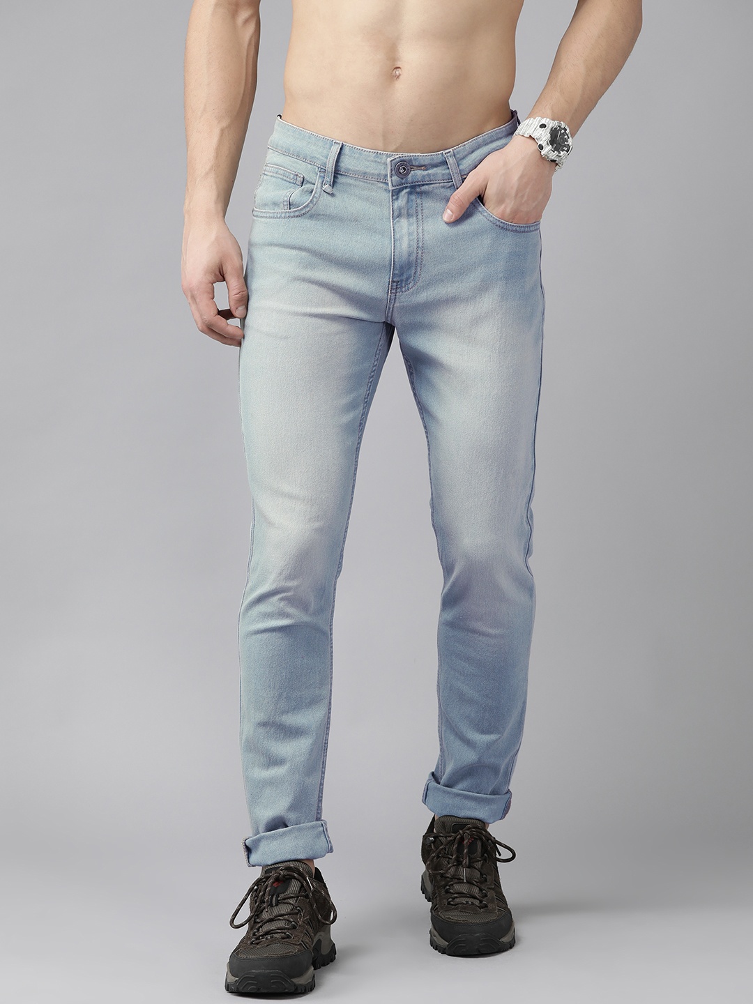 

Roadster Men Blue Slim Tapered Fit Heavy Fade Stretchable Jeans