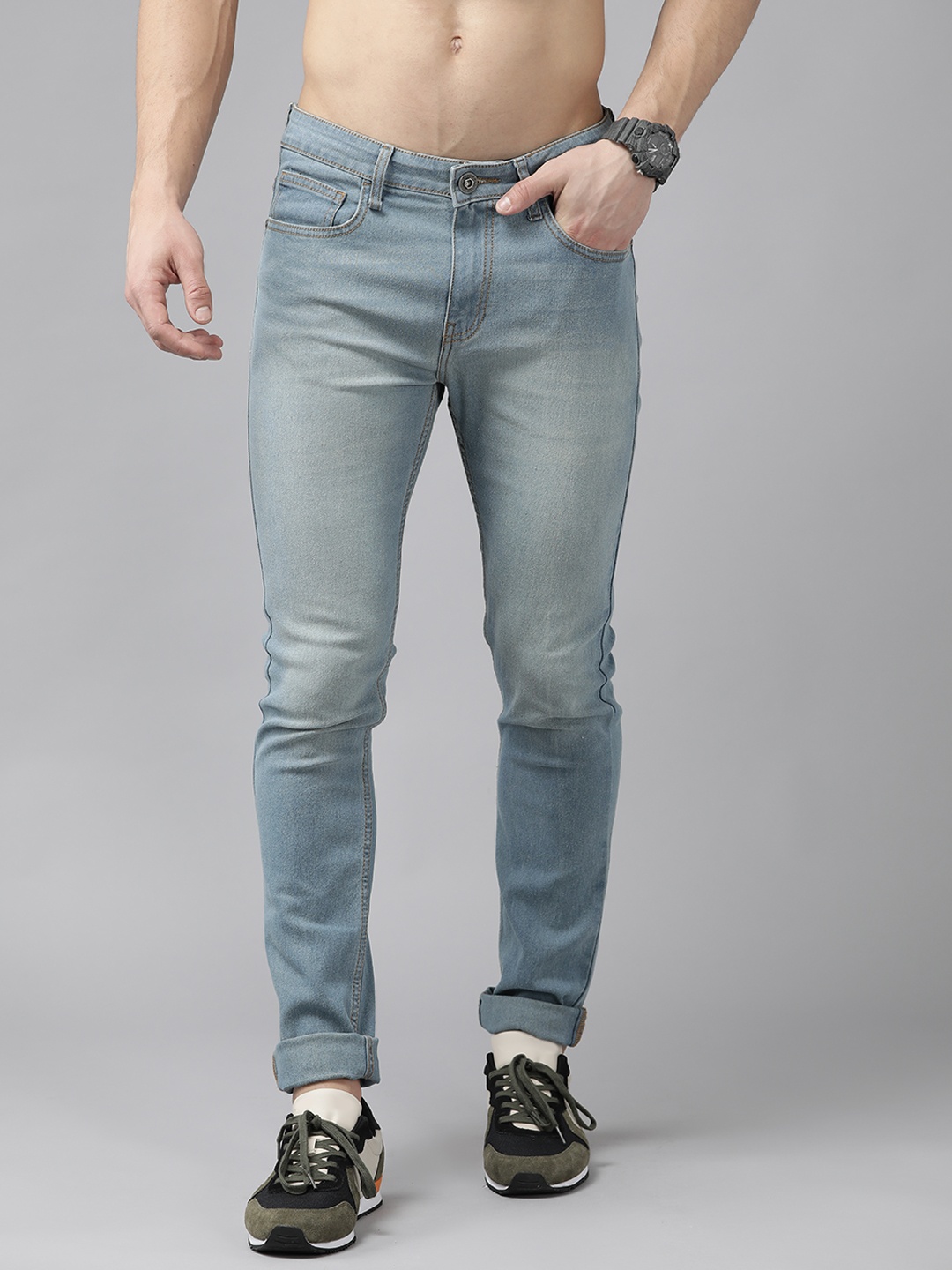 

Roadster Men Blue Skinny Fit Heavy Fade Stretchable Jeans