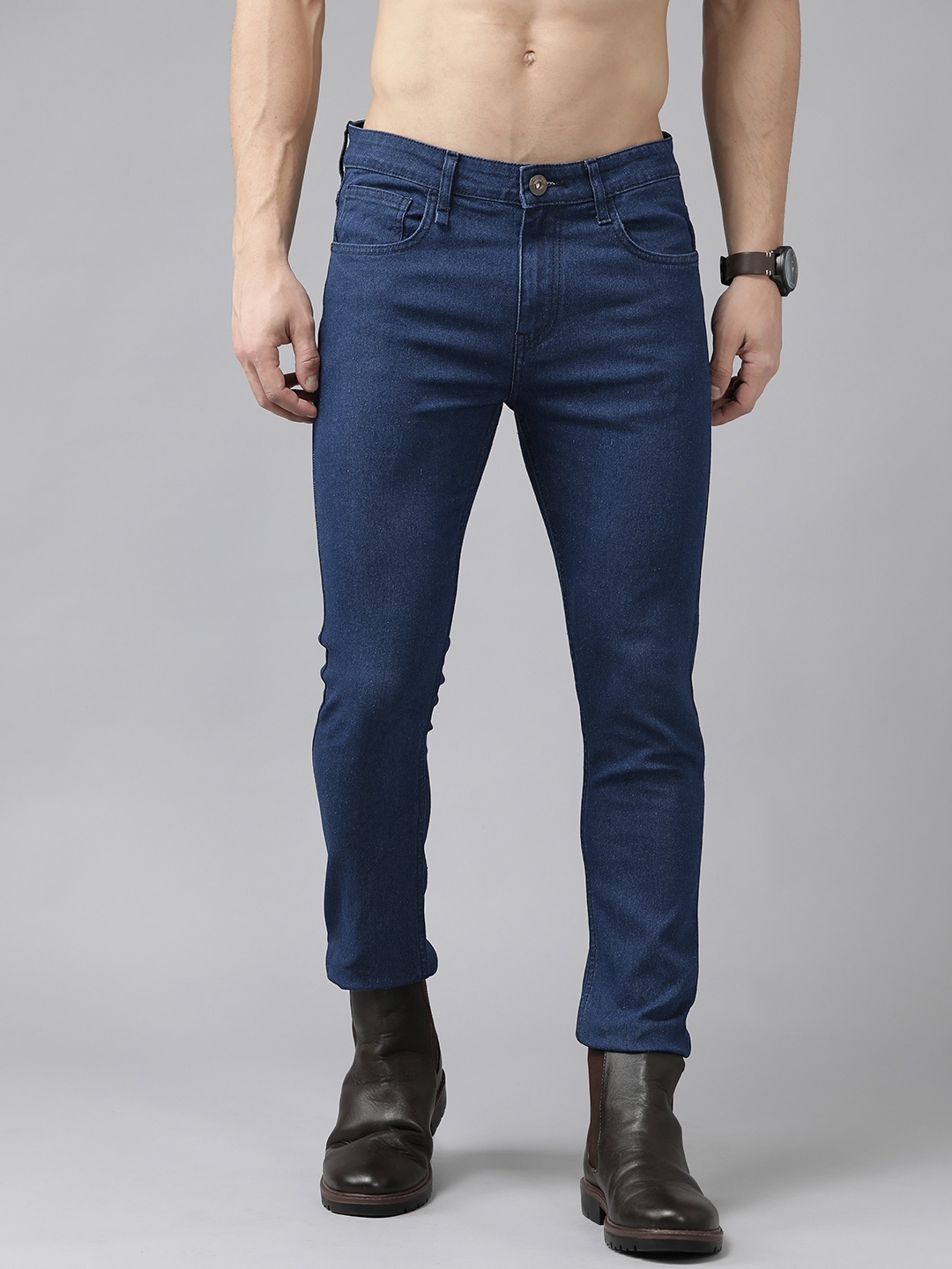 

Roadster Men Navy Blue Slim Fit Light Fade Stretchable Jeans