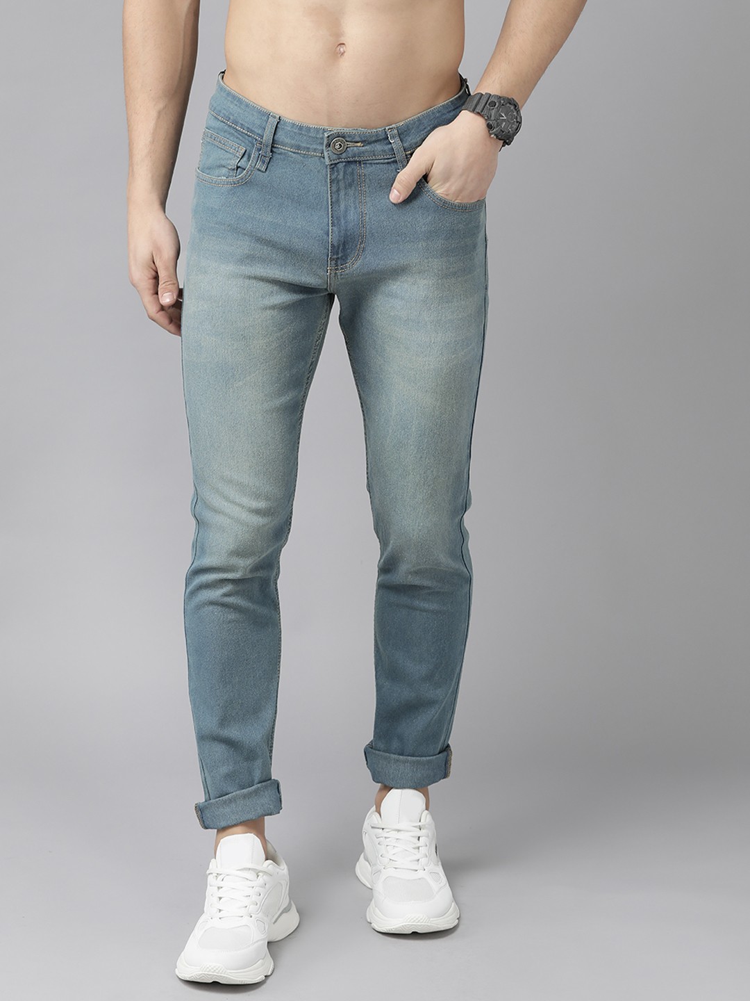 

Roadster Men Blue Slim Tapered Fit Light Fade Stretchable Jeans
