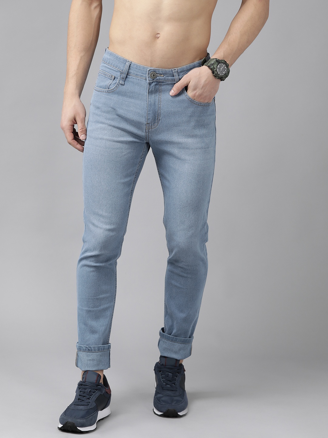 

Roadster Men Blue Slim Tapered Fit Light Fade Stretchable Jeans