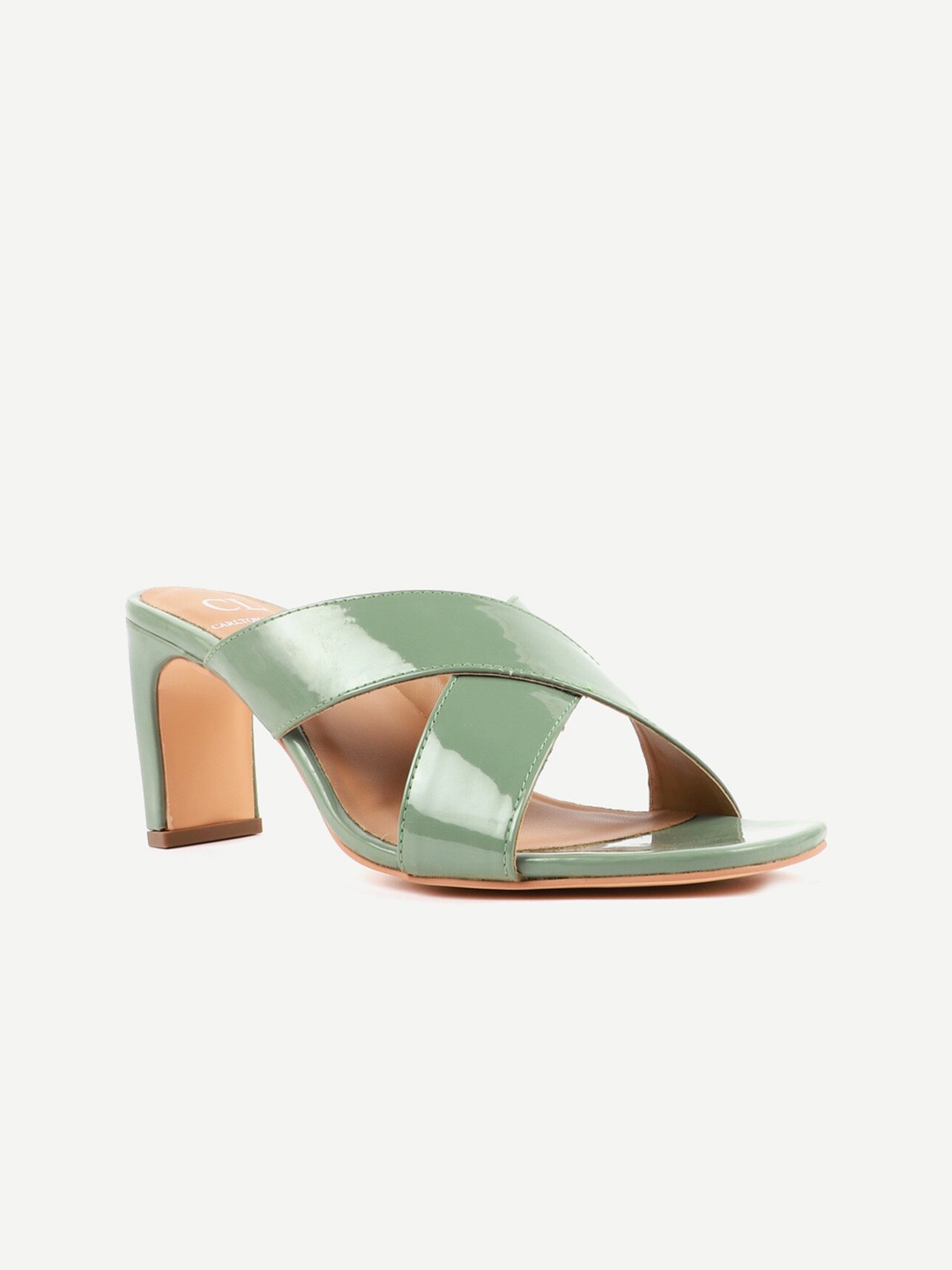 

Carlton London Green Block Sandals with Bows