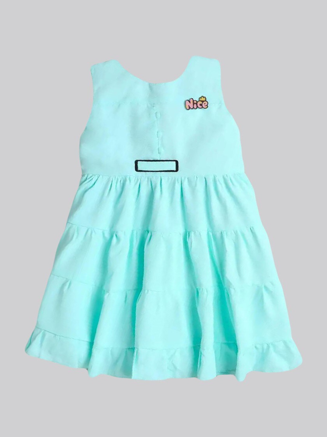

The Magic Wand Girls Green Applique Georgette Dress