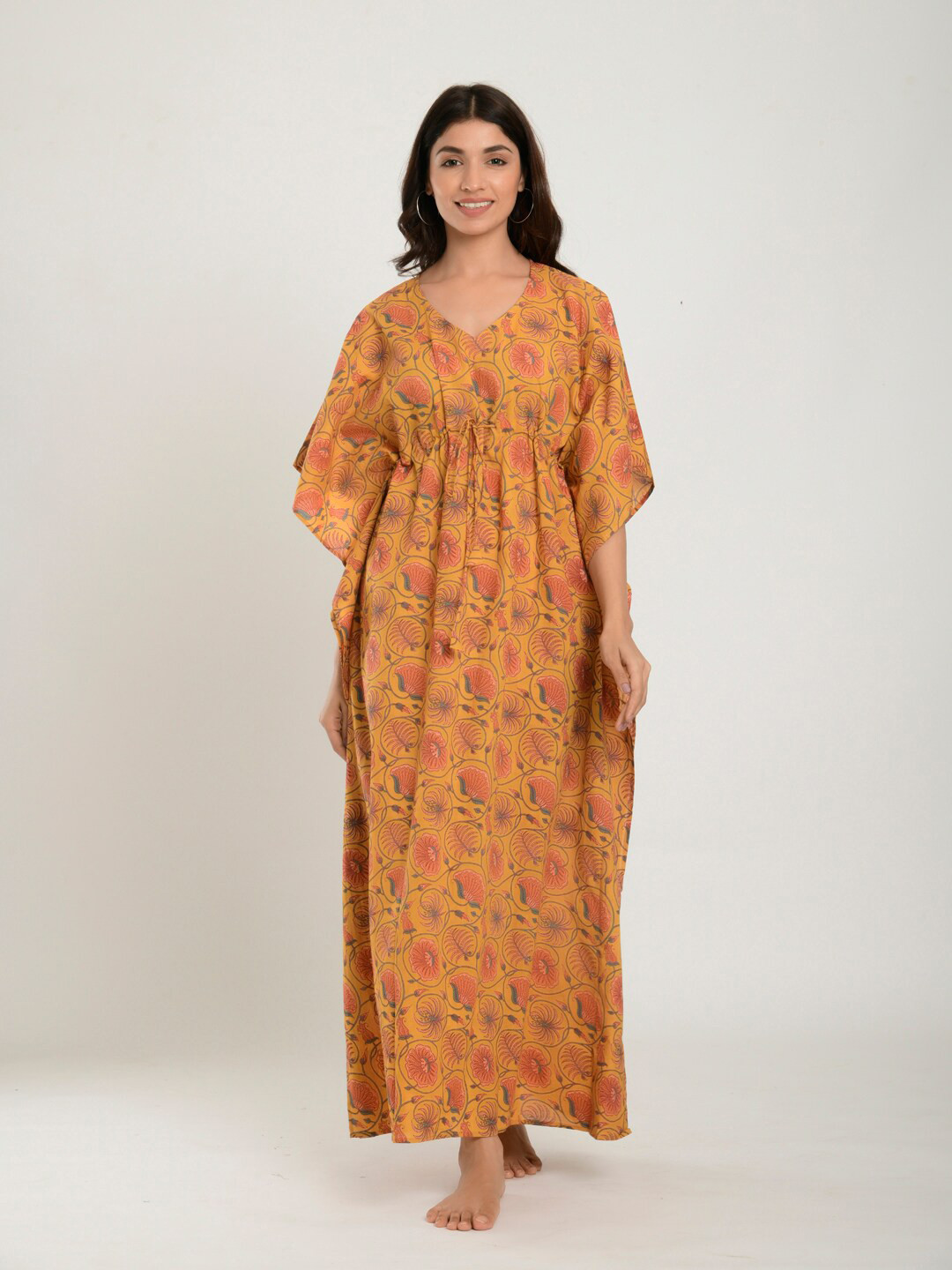 

CRAFIQA Women Yellow Nightdress